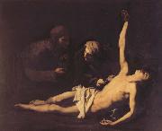 Jusepe de Ribera St.Sebastian.St.Irene,and St.Lucila Spain oil painting artist